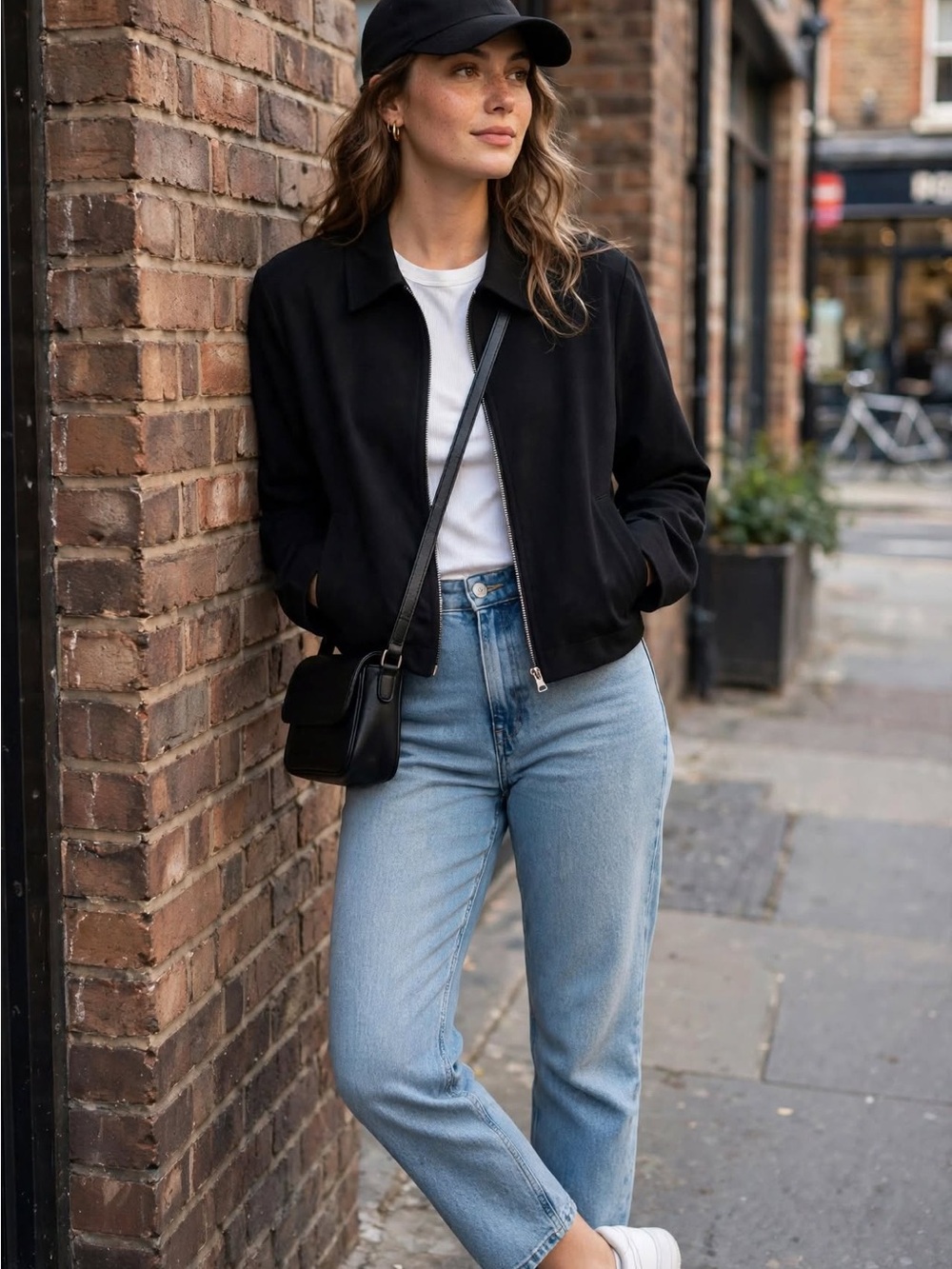 Reitmans Black Zip-Front Jacket